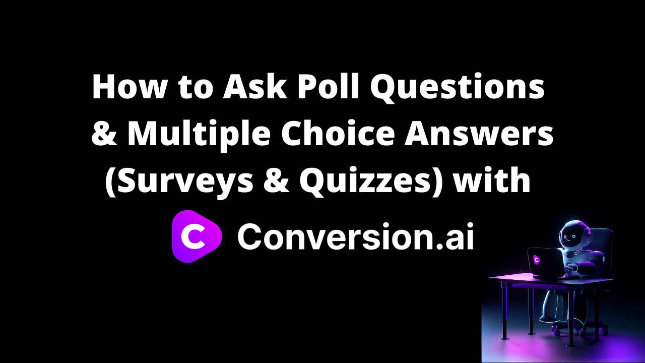 How to Ask Poll Questions &amp; Multiple Choice Answers (Surveys &amp; Quizzes) with Jarvis AI