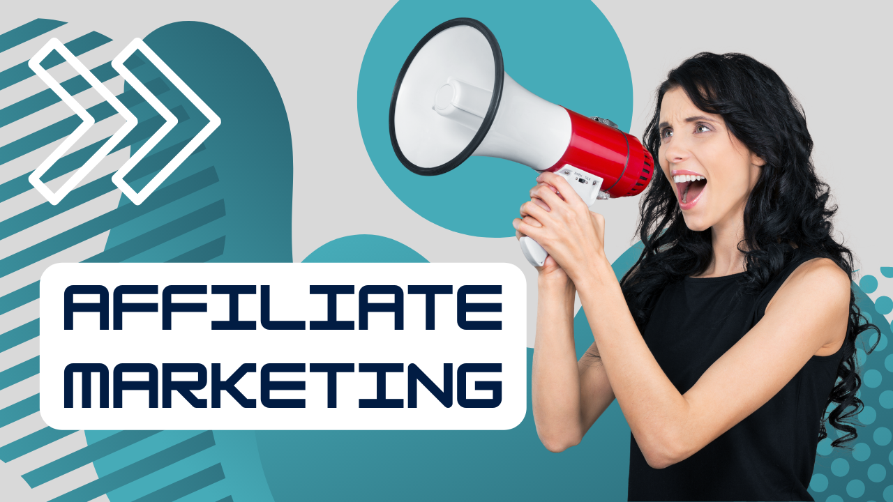 Woman with megaphone talking about Affiliate Marketing